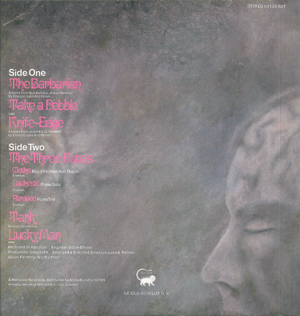 Emerson, Lake & Palmer : Emerson, Lake & Palmer (LP,Album,Reissue)