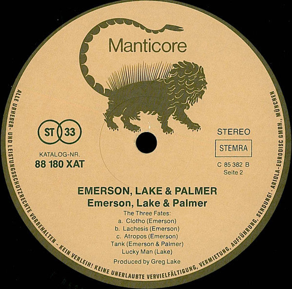 Emerson, Lake & Palmer : Emerson, Lake & Palmer (LP,Album,Reissue)