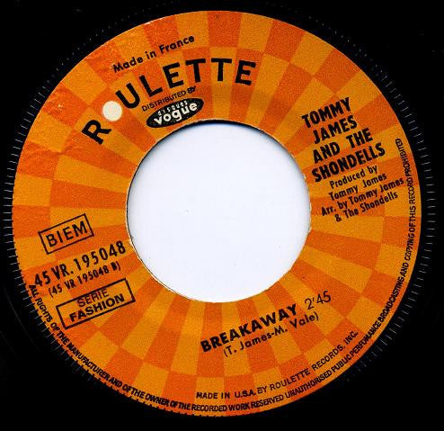 Tommy James & The Shondells : Sweet Cherry Wine (7",45 RPM,Single)