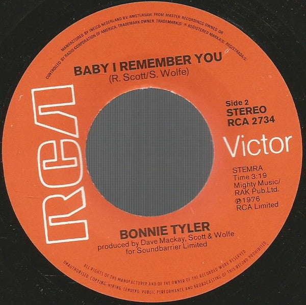 Bonnie Tyler : Lost In France (7",Single)