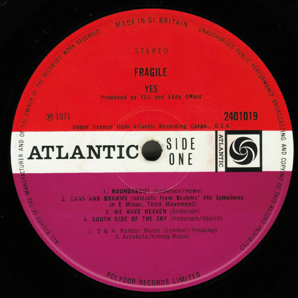 Yes : Fragile (LP,Album,Stereo)
