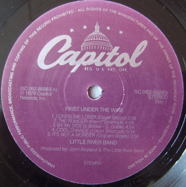 Little River Band : First Under The Wire (LP,Album)