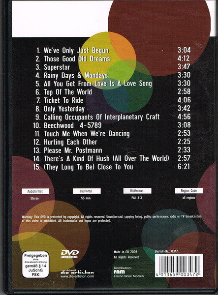 Carpenters : Greatest Hits (DVD-Video,Stereo,PAL)