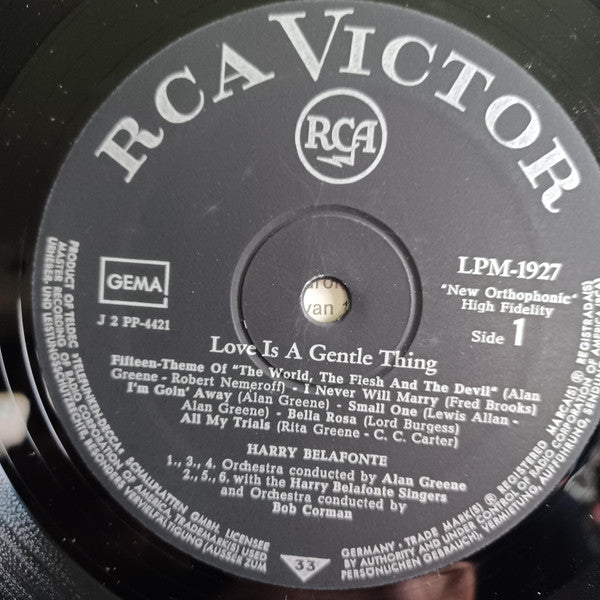 Harry Belafonte : Love Is A Gentle Thing (LP, Album)