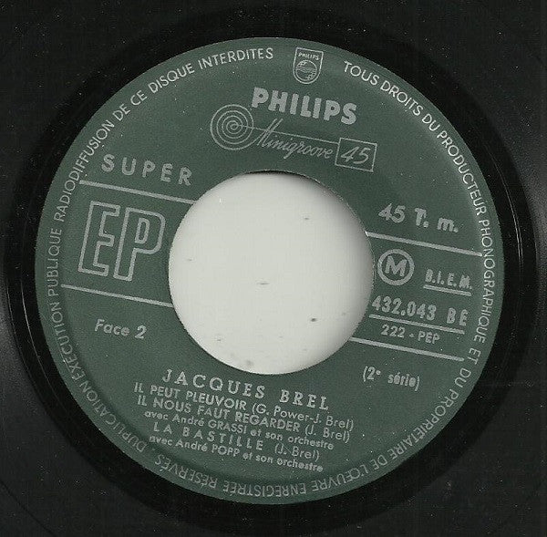 Jacques Brel : 2e Série (7",45 RPM,EP,Reissue)