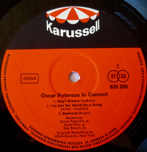 Oscar Peterson : In Concert (LP,Compilation,Stereo)