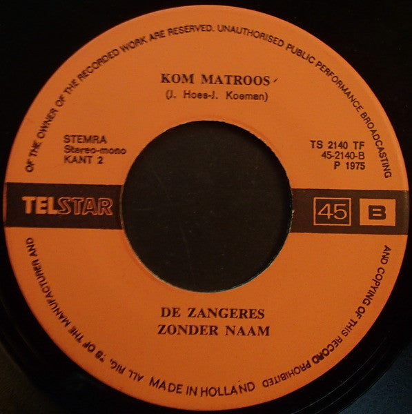 Zangeres Zonder Naam : In Hamburg (7",45 RPM)