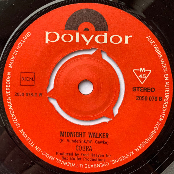 Cobra (21) : The War Will Soon Be Over (My Love) (7",45 RPM,Single,Stereo)