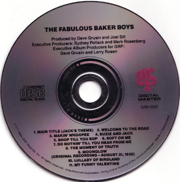 Dave Grusin : The Fabulous Baker Boys (Original Motion Picture Soundtrack) (Album)