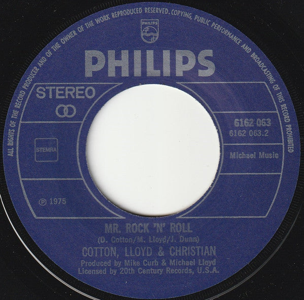 Cotton, Lloyd & Christian : I Go To Pieces (7",45 RPM,Single,Stereo)