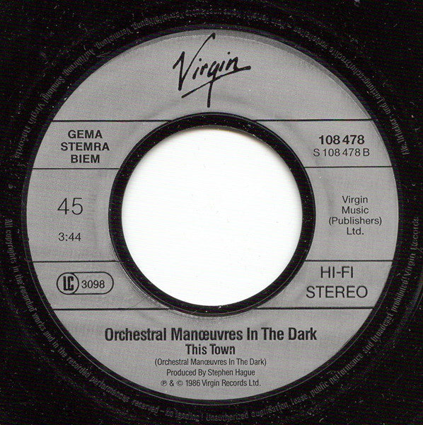 Orchestral Manoeuvres In The Dark : (Forever) Live And Die (7",45 RPM,Single,Stereo)