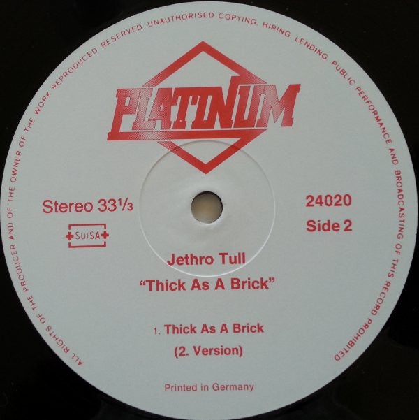 Jethro Tull : Thick As A Brick (LP,Album,Reissue)