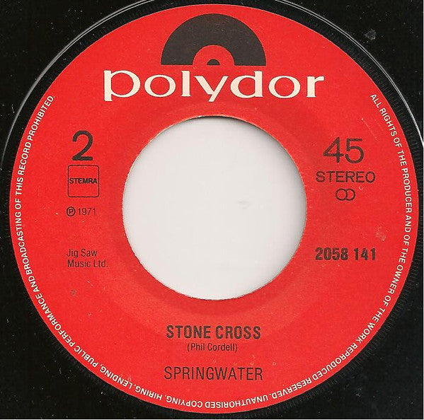 Springwater : I Will Return (7",45 RPM,Single,Reissue,Stereo)