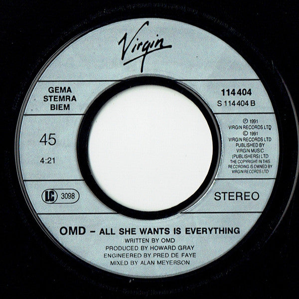 Orchestral Manoeuvres In The Dark : Pandora's Box (7",45 RPM,Single)