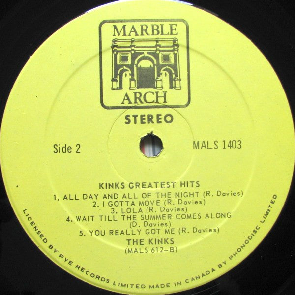 Kinks, The : Kinks Greatest Hits (LP,Compilation,Reissue)