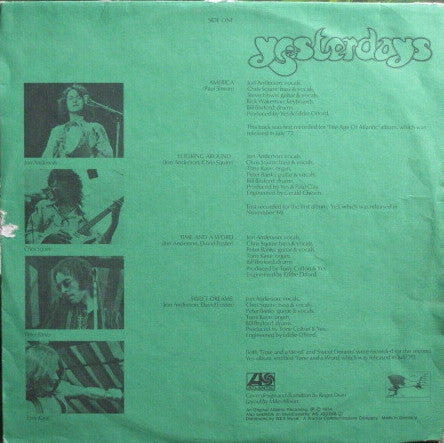Yes : Yesterdays (LP,Compilation)