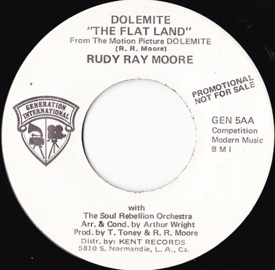 Ben Taylor (3) / Rudy Ray Moore : Dolemite / The Flat Land (7",45 RPM,Promo)