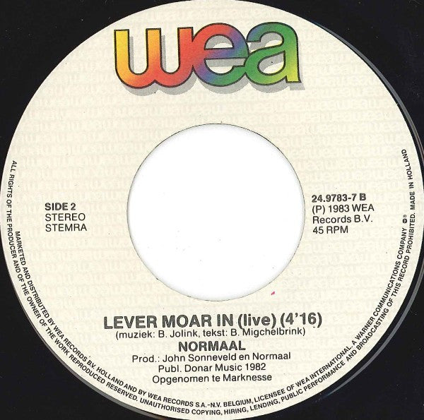 Normaal : Heidi (7",45 RPM,Single,Stereo)