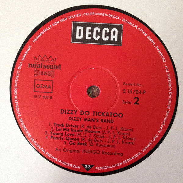 Dizzy Man's Band : Dizzy Do Tickatoo (LP,Album,Stereo)