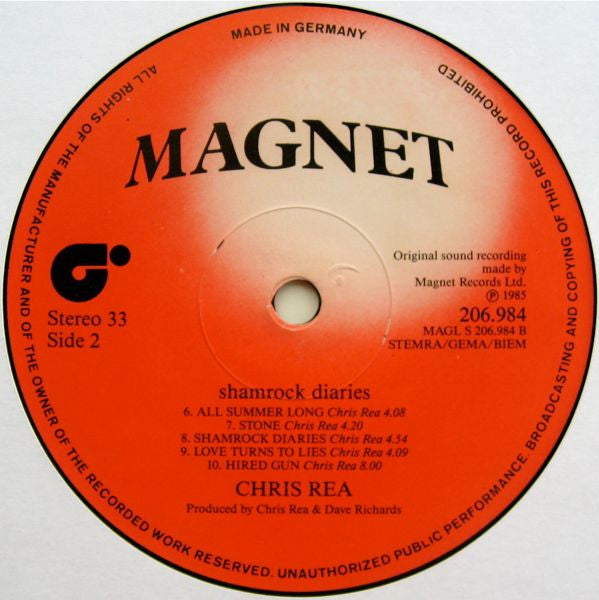 Chris Rea : Shamrock Diaries (LP,Album)