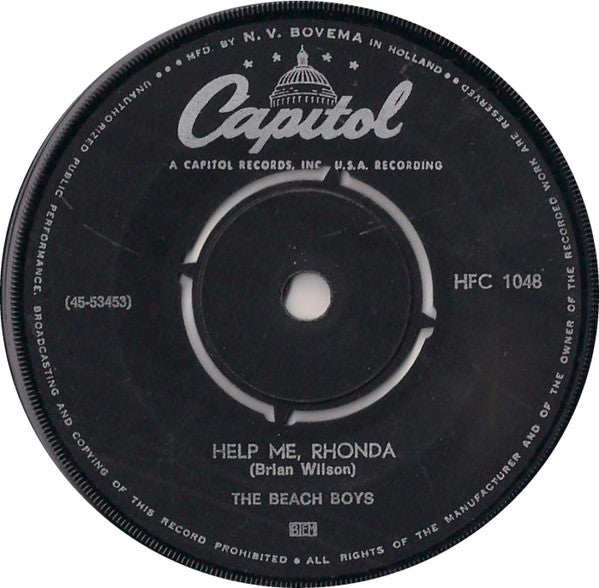 Beach Boys, The : Help Me, Rhonda / Kiss Me, Baby (7",Single,45 RPM)
