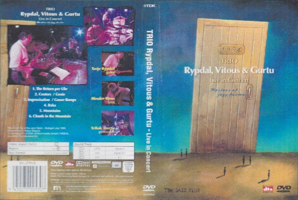 Terje Rypdal, Miroslav Vitous & Trilok Gurtu : Trio, Live In Concert (DVD-Video,PAL,Stereo)