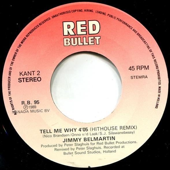 Jimmy Bellmartin : Tell Me Why (7",Single)