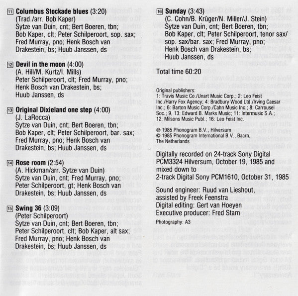 The Dutch Swing College Band : Digital Anniversary - 40 Years D.S.C. (Album)