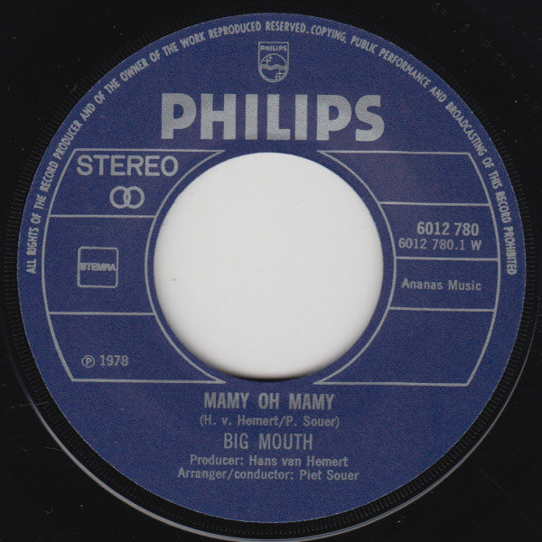 Big Mouth (5) : Mamy Oh Mamy (7",45 RPM,Single,Stereo)