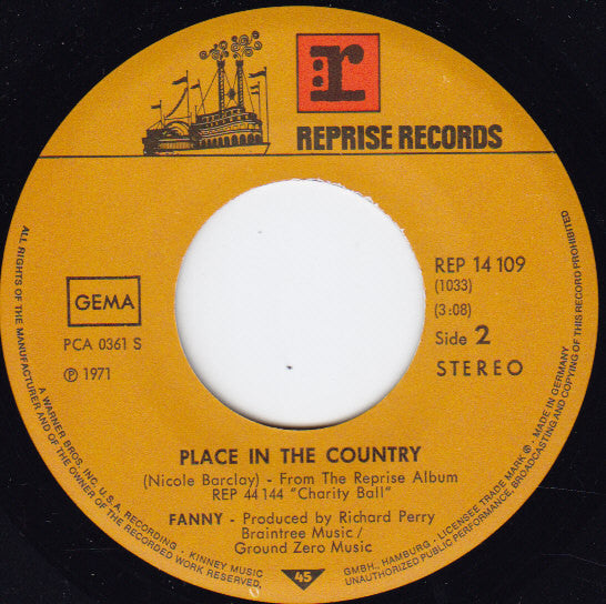 Fanny (2) : Charity Ball (7",Single)