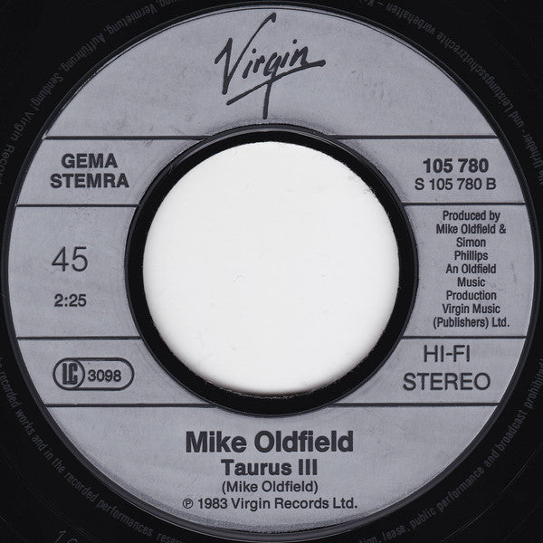 Mike Oldfield And Roger Chapman : Shadow On The Wall (7",45 RPM,Single,Stereo)