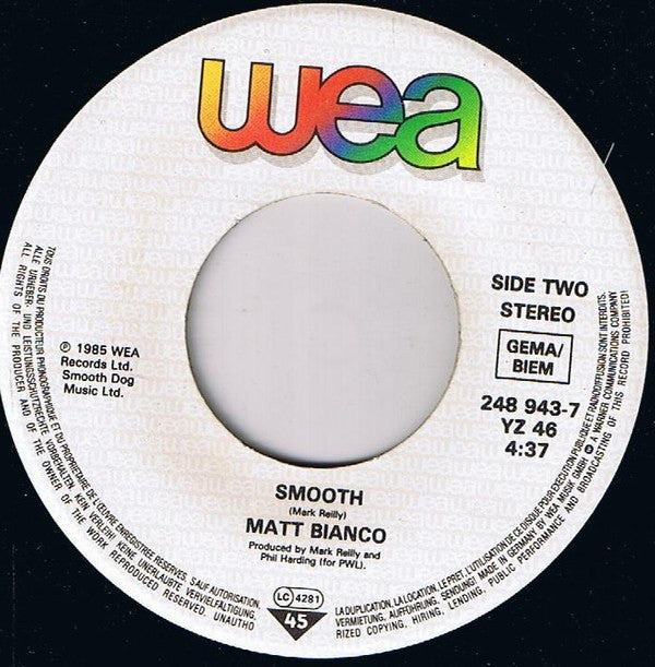 Matt Bianco : Yeh Yeh (7",45 RPM,Single)