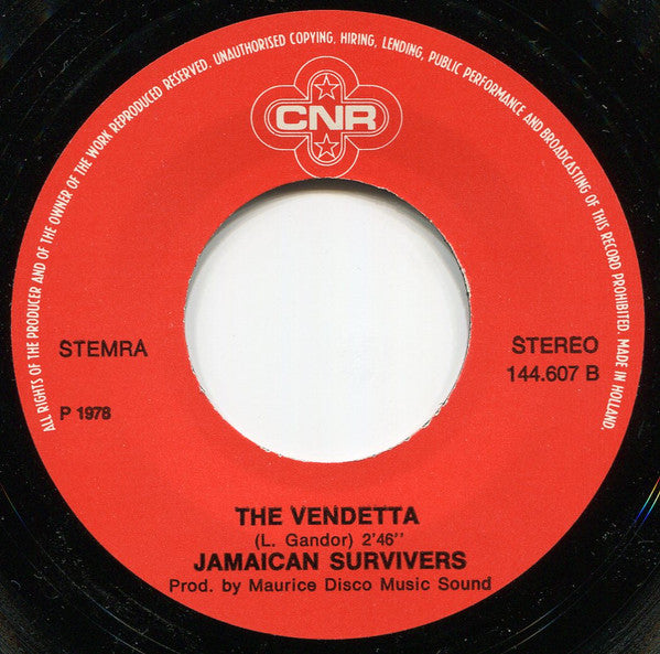 Jamaican Survivers : Dark Side Of Hong Kong / The Vendetta (7",45 RPM,Stereo)