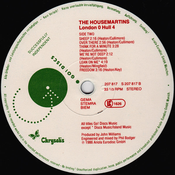 Housemartins, The : London 0 Hull 4 (LP,Album)