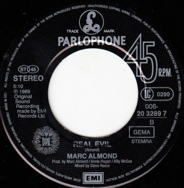 Marc Almond : Only The Moment (7",45 RPM,Single,Stereo)