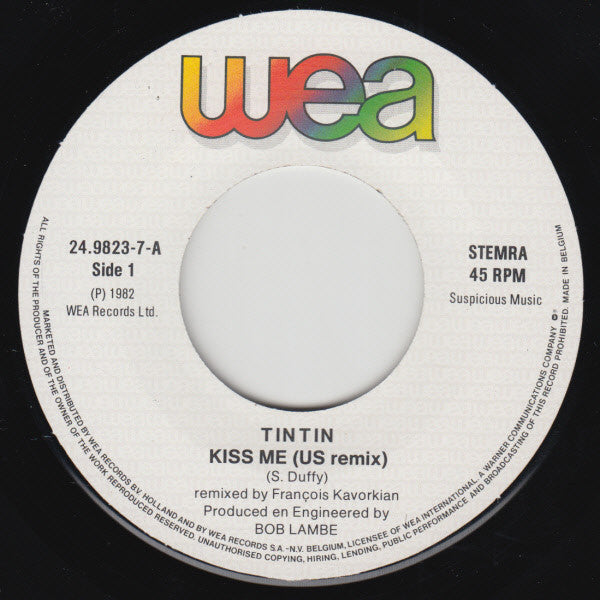 Tin Tin (4) : Kiss Me (7",Single)