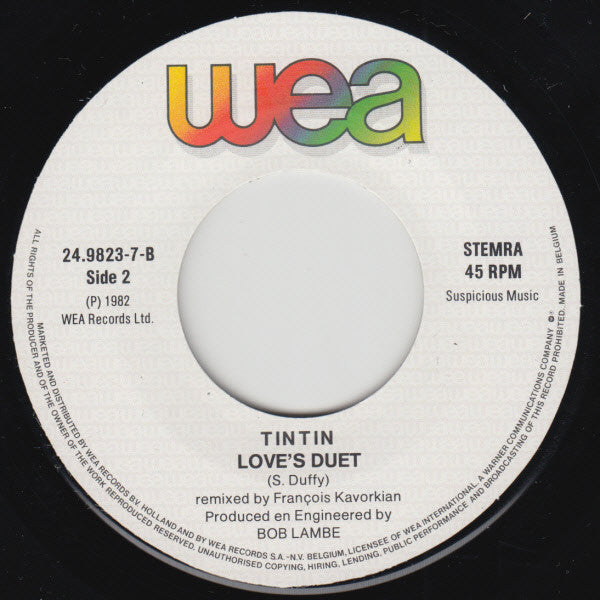 Tin Tin (4) : Kiss Me (7",Single)