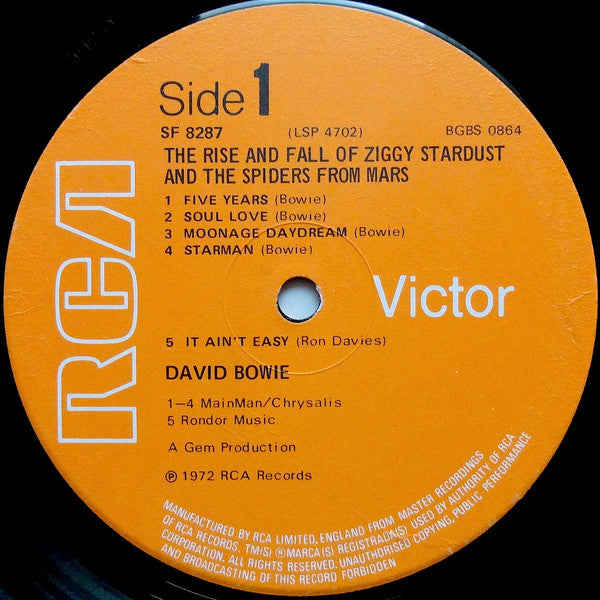 David Bowie : The Rise And Fall Of Ziggy Stardust And The Spiders From Mars (LP,Album)