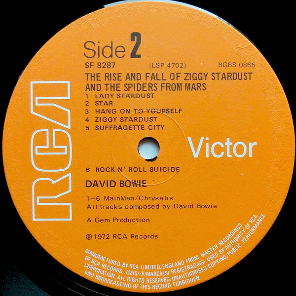 David Bowie : The Rise And Fall Of Ziggy Stardust And The Spiders From Mars (LP,Album)