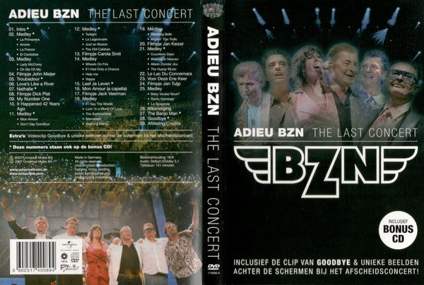 BZN : Adieu BZN - The Last Concert (DVD-Video,Multichannel,Album)