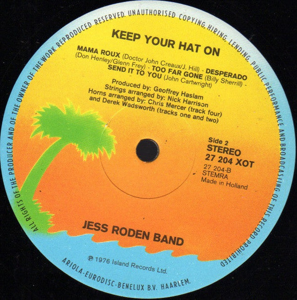 Jess Roden Band, The : Keep Your Hat On (LP,Album)