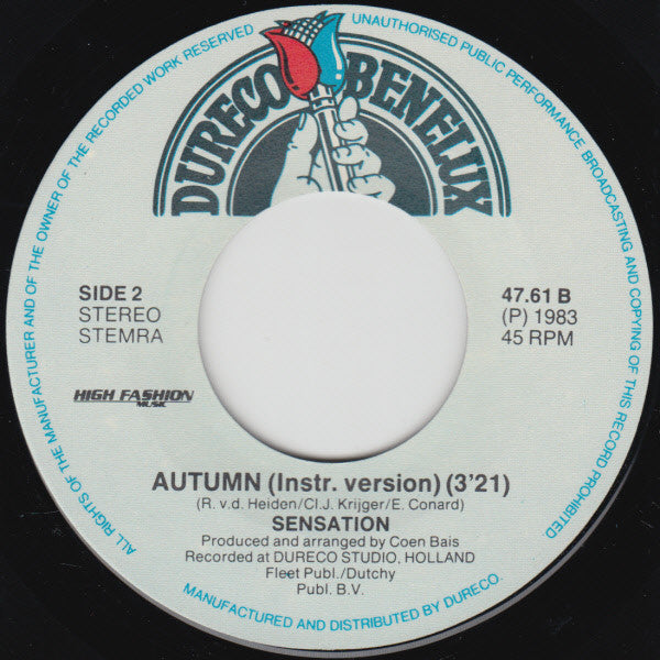 Sensation (4) : Autumn (7",45 RPM)