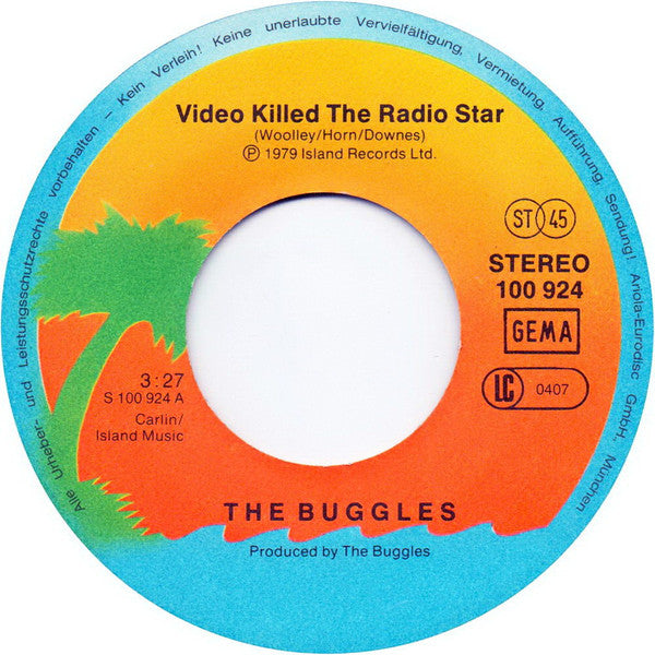 Buggles, The : Video Killed The Radio Star (7",45 RPM,Single,Stereo)