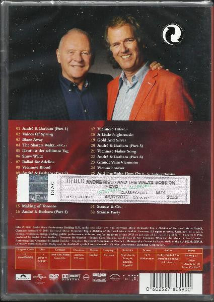 André Rieu And Johann Strauß Orchestra : And The Waltz Goes On - Vienna, City Of My Dreams (DVD-Video,NTSC)