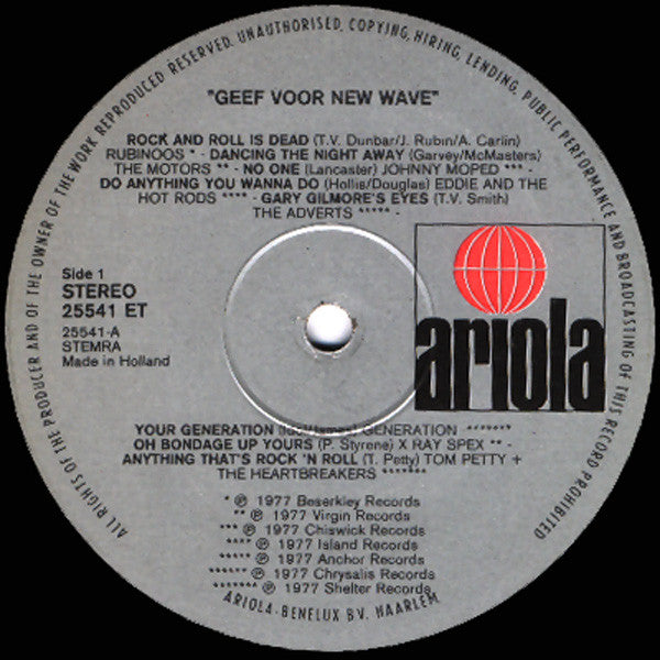 Various : Geef Voor New Wave (LP,Compilation)