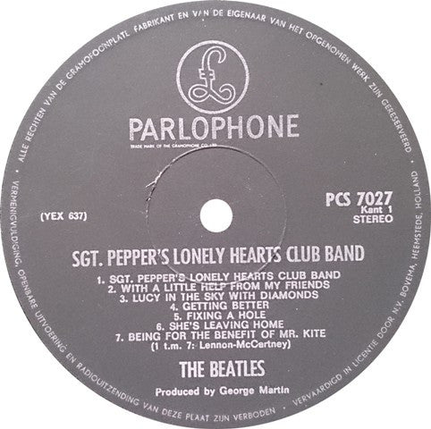 Beatles, The : Sgt. Pepper's Lonely Hearts Club Band (LP,Album,Stereo)