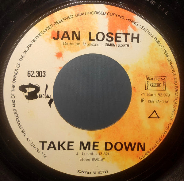 Janny Loseth : Take Me Down (7",45 RPM,Single)