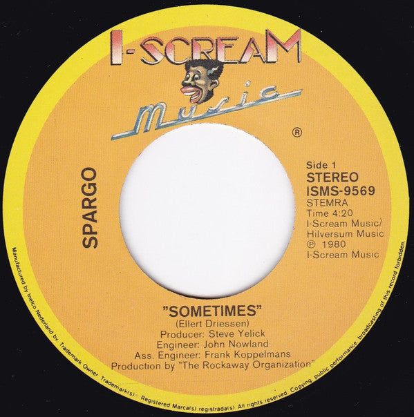 Spargo : Sometimes (7",45 RPM,Single)