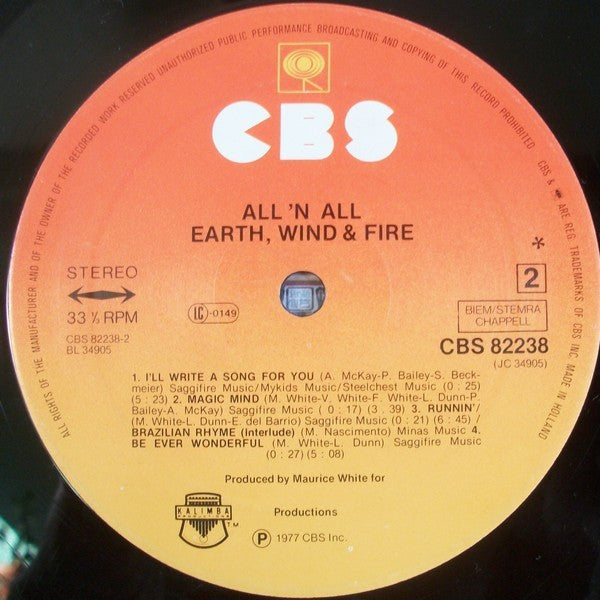 Earth, Wind & Fire : All 'N All (LP,Album)