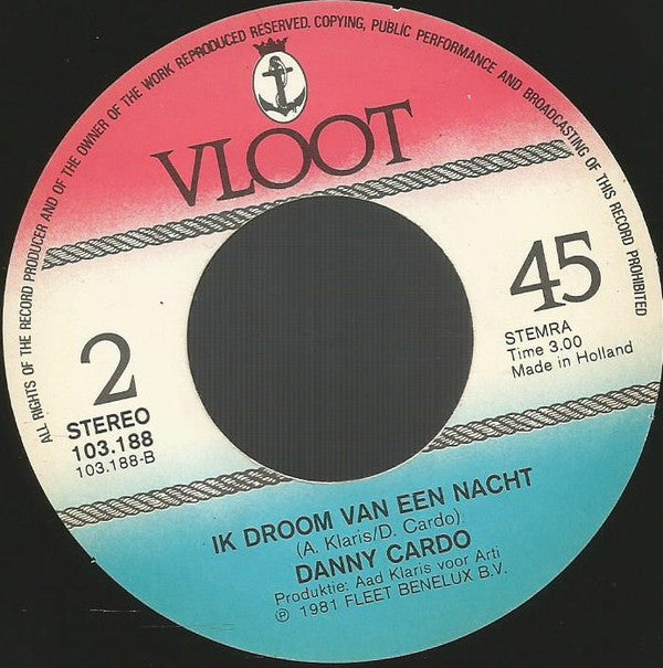 Danny Cardo : Gloria (7",45 RPM,Single)